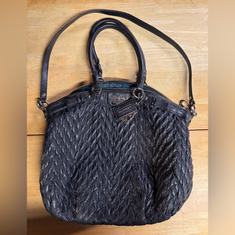 Coach Madison Black Quilted Bag